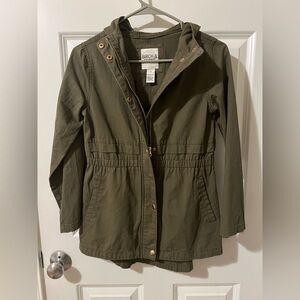 Birch and Stone Olive Green Hooded Jacket
